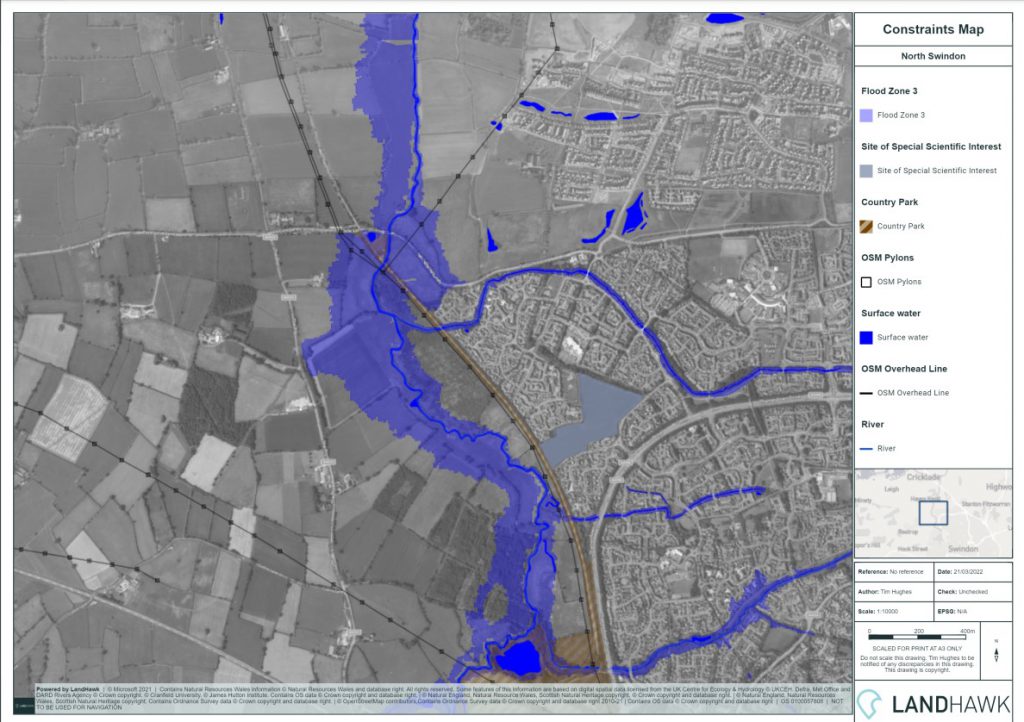 LandHawk environmental constraints map