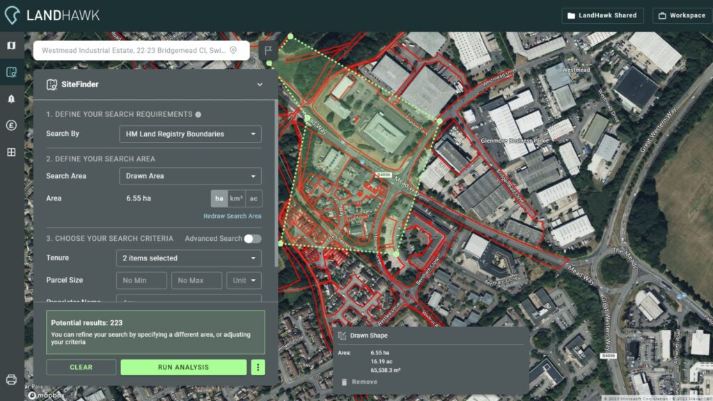 LandHawk Draw polygon tool